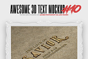 Awesome 3D Text Mockup Bundle, a Mockup by Amorjesu.com (Thumbnail 11 of 21)