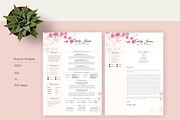 Water Color CV-Resume Template *C, a Resume Template by Showy68 Template (Thumbnail 1 of 5)