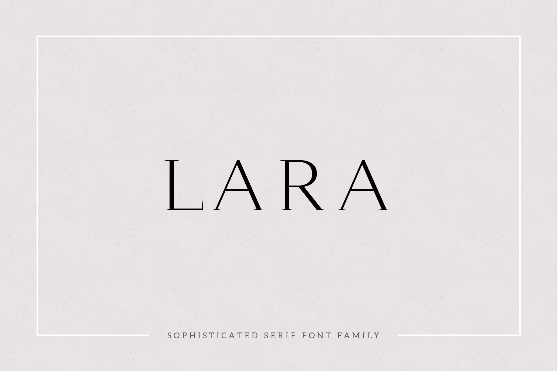 Lara - Sophisticated Serif Typeface by Cassandra Cappello | Creative Market