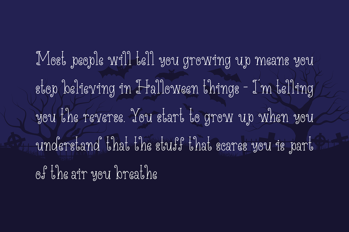 Pumpkin Hunter A Halloween Party, a Serif Font by Forberas Club (Photo 2 of 8)