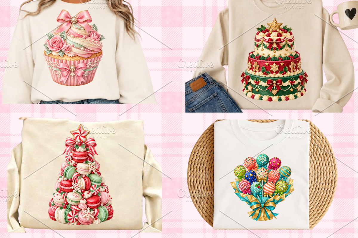 Christmas Bakery Watercolor Cliparts, a Food Illustration by Ink Gallery (Photo 13 of 13)