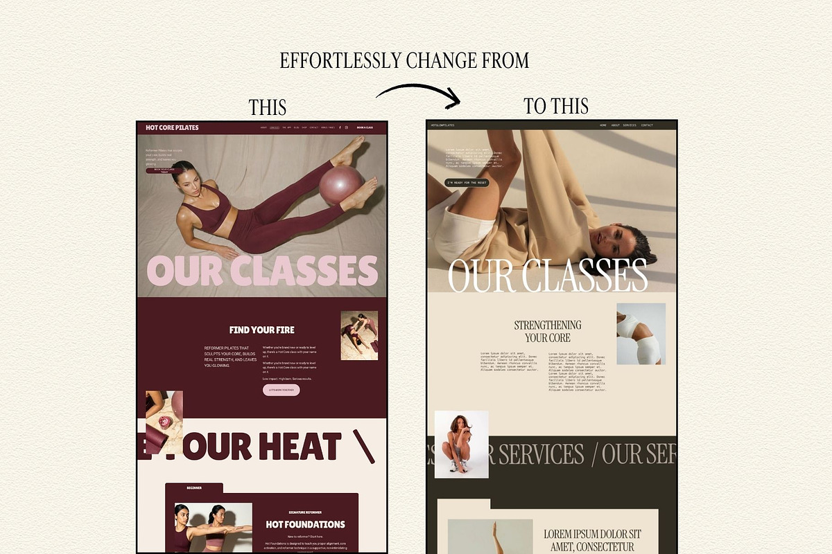 Pink Red Squarespace 7.1 Template, a Squarespace Template by Row Creative (Photo 8 of 10)