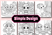 Autumn Doll Girl Bold & Easy Color, an Animal Illustration by Design Zone (Thumbnail 3 of 4)