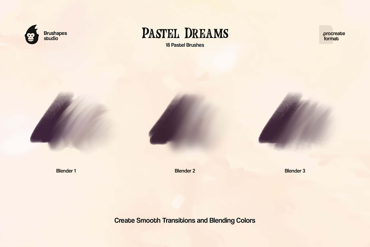 Pastel Dreams Procreate Brushes, a Brush Add-On by brushapes.com (Photo 6 of 10)