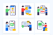 Online Payment Illustrations, a Background Graphic by Brickclay (Thumbnail 8 of 8)