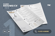 Clean Resume/Cv Template Volume 1, a Resume Template by TheResumeCreator (Thumbnail 2 of 6)