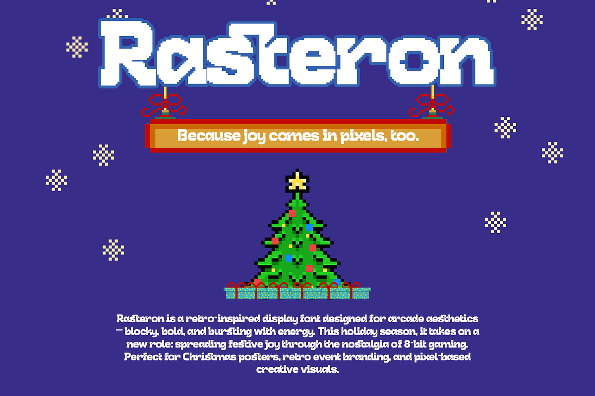 Rasteron - Arcade Pixel Display, a Slab Serif Font by Inviline.co (Photo 2 of 10)