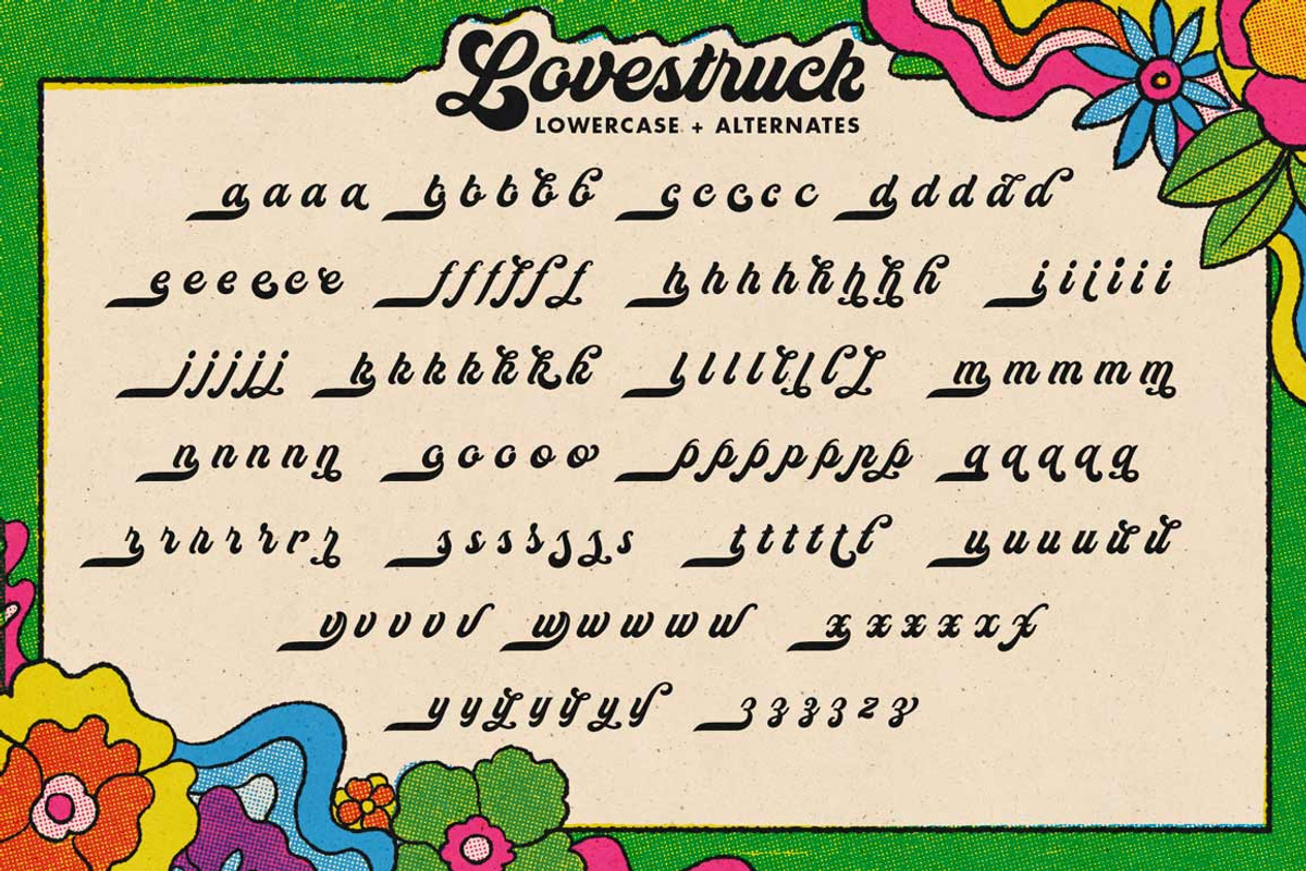 Lovestruck | 70s Script Font, a Script Font by RetroSupply Co. (Photo 9 of 10)