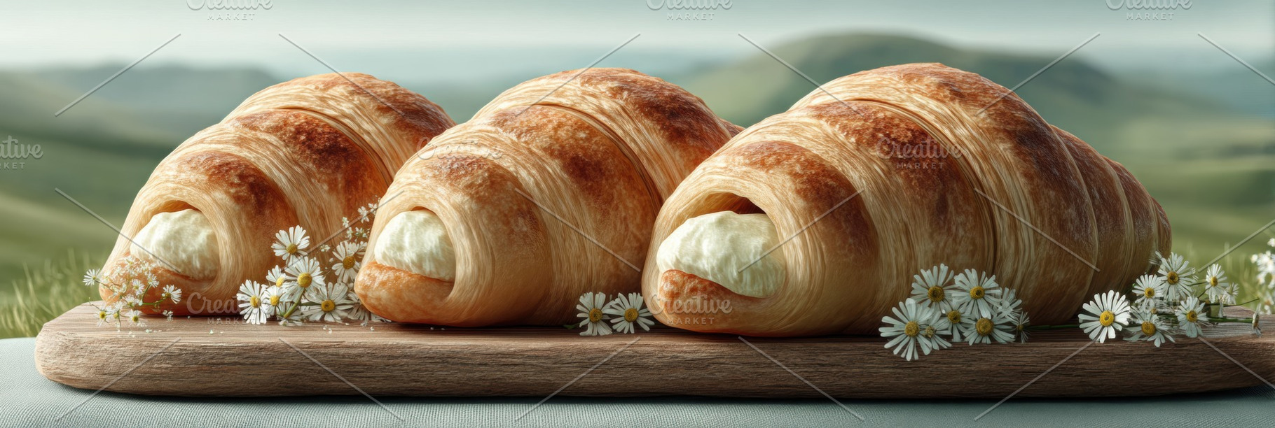 Rustic Pastries on Wooden Tray, a Food & Drink Photo by Virgo Studio