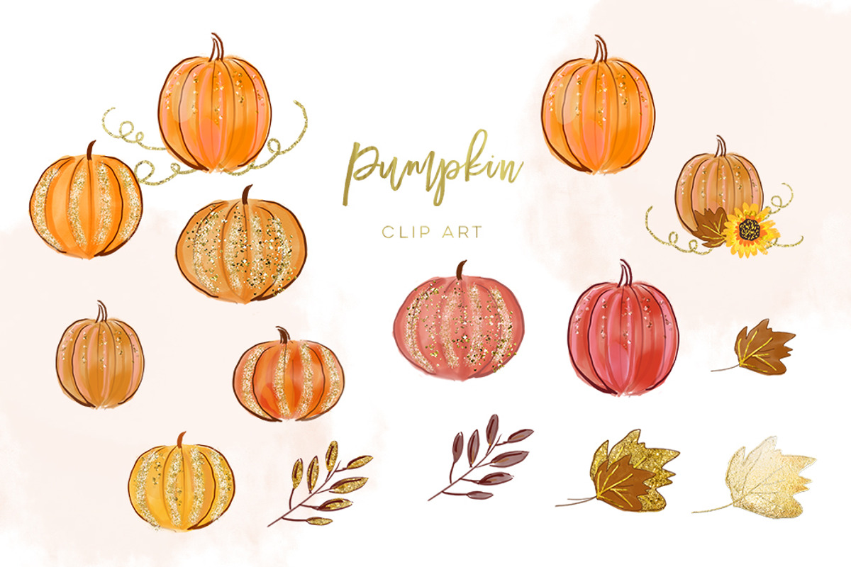 Pumpkin Clipart, an Illustration by Sunflower Day Love (Photo 2 of 2)
