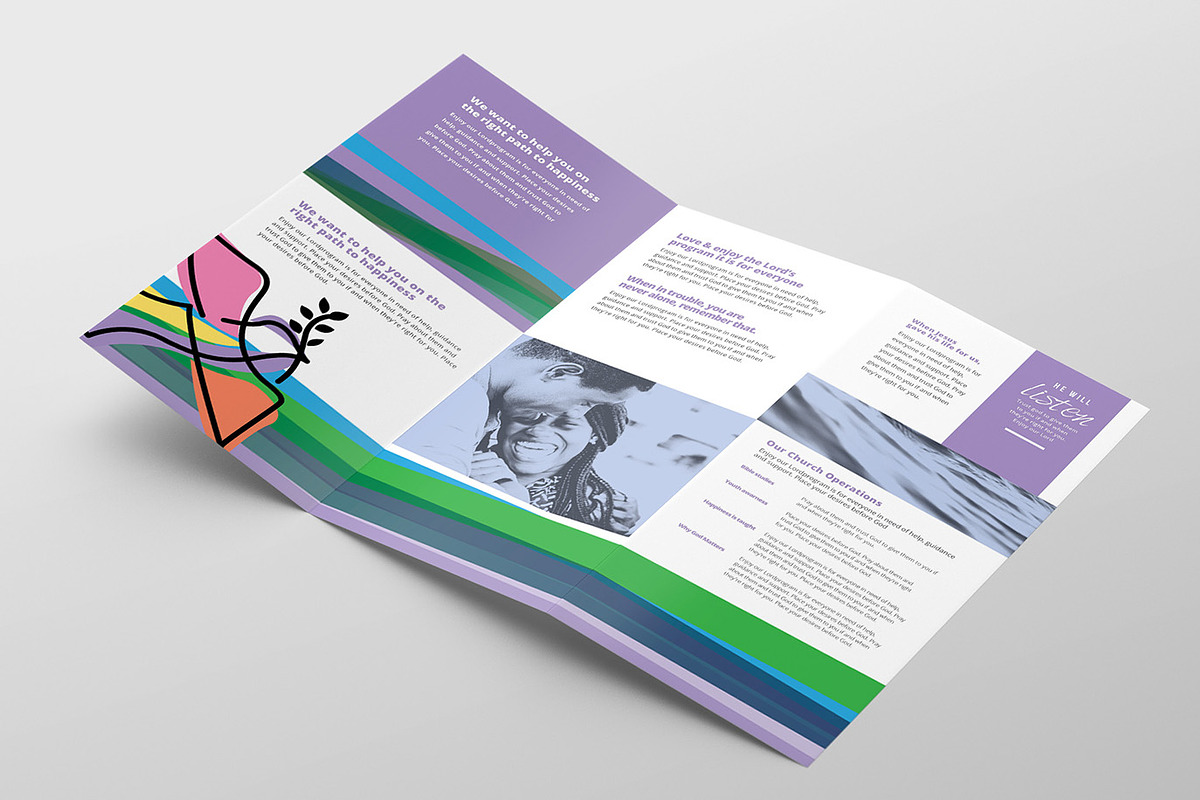 Modern Church Trifold Brochure, a Brochure Template by BrandPacks (Photo 2 of 4)