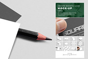 Square Business Card Mockups, a Print Template by resumetemplathttps://d3es (Thumbnail 14 of 14)