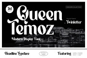 Queen Temoz - Modern Display Font, a Serif Font by twinstd (Thumbnail 1 of 9)
