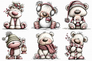 Whimsical Polar Bear Clipart, an Illustration by Libby Wishes (Thumbnail 6 of 7)