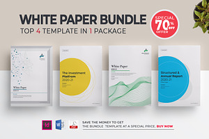 White Paper Bundle | Docx, indd, Ppt, a Brochure Template by obayes