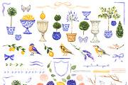 Watercolor Chinoiserie Topiary, an Illustration by RhianAwni (Thumbnail 2 of 8)