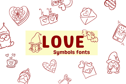Love, a Symbol Font by Sirinart