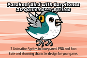 Parakeet Bird Sprites Game Asset, an Illustration by Heavtryq Design (Thumbnail 1 of 2)