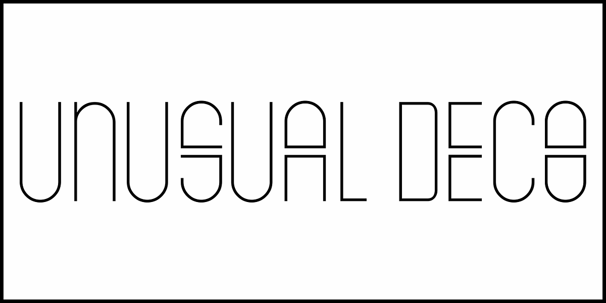 Unusual Deco JNL, a Font by Jeff Levine Fonts (Photo 2 of 5)