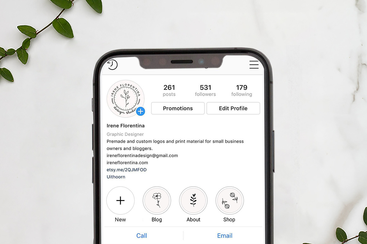 Botanical Instagram Highlight Icons, a Social Media Template by Irene Florentina Design (Photo 4 of 4)
