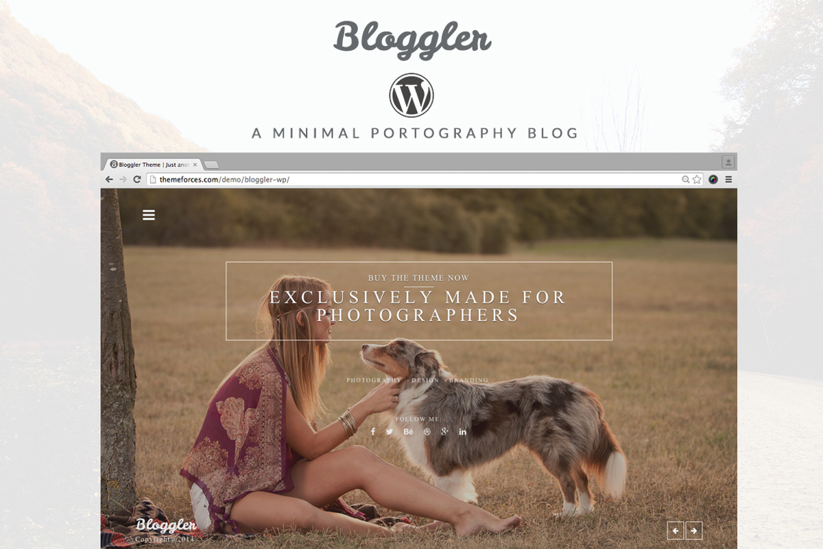 Bloggler Creative Blog, a WordPress Template by ThemeForces (Photo 1 of 5)