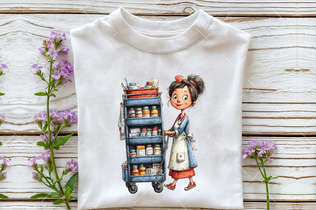 Whimsical Nurse PNG Clipart, an Illustration by OK Design (Photo 5 of 6)