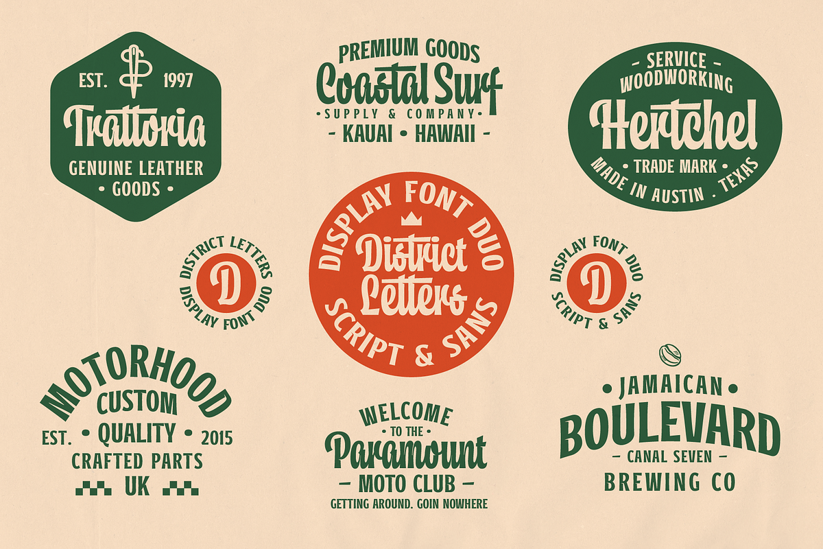 District Letters Font Duo, a Script Font by Abbasy Studio (Photo 9 of 12)