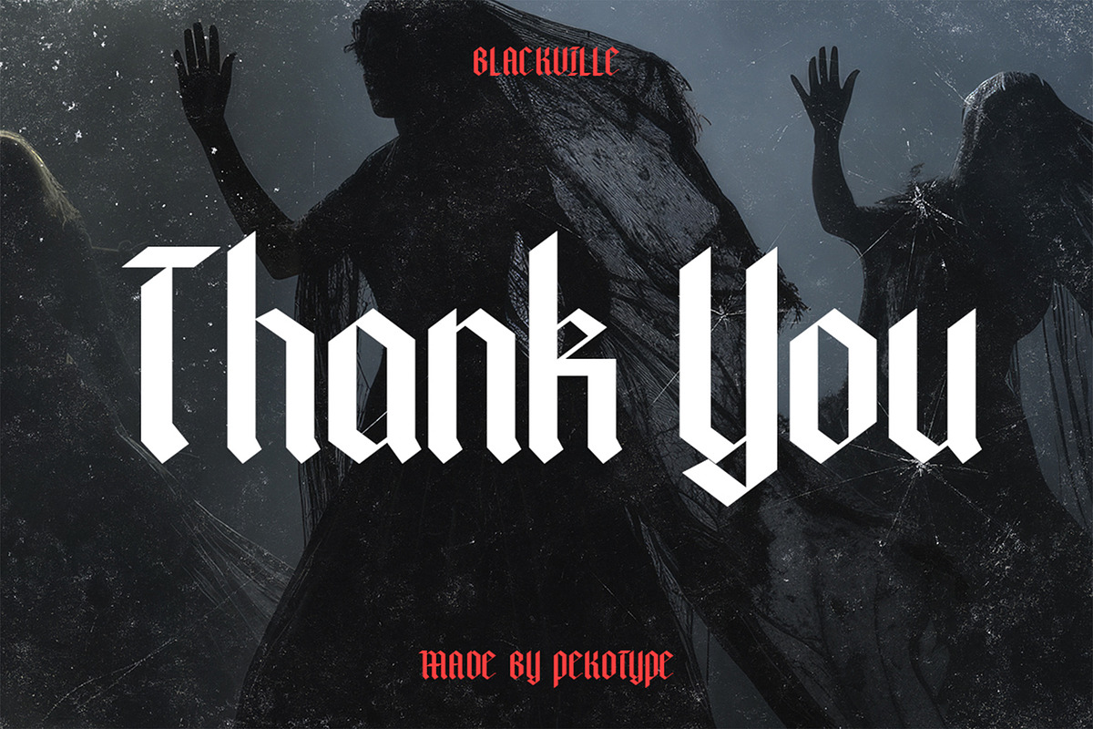 Blackville - Gothic Blackletter Font, a Blackletter Font by Pekotype (Photo 15 of 15)
