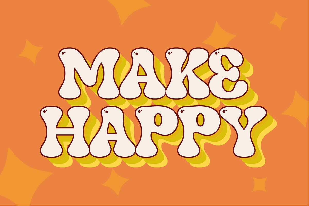 Monday Fun Retro Font, a Sans Serif Font by Luna Shop (Photo 11 of 12)