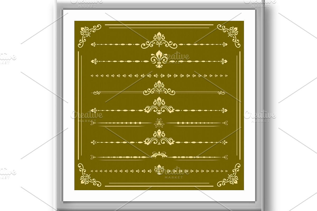 Vintage Big Set of Horizonyal Vector, a Decorative Illustration by FineArtStudio (Photo 2 of 3)
