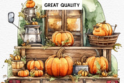Halloween Truck With Pumpkin Clipart, a Seasonal Illustration by Rabbit Heart (Thumbnail 4 of 10)