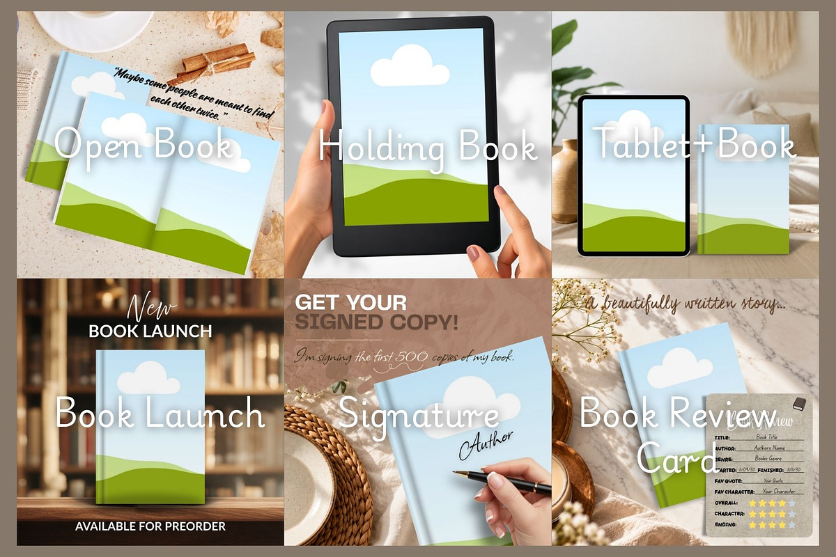 Bookstagram Templates Branding Canva, a Marketing Template by GraphiCarola (Photo 5 of 11)
