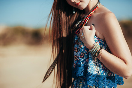 Close up of attractive young woman featuring accessories, attractive, and