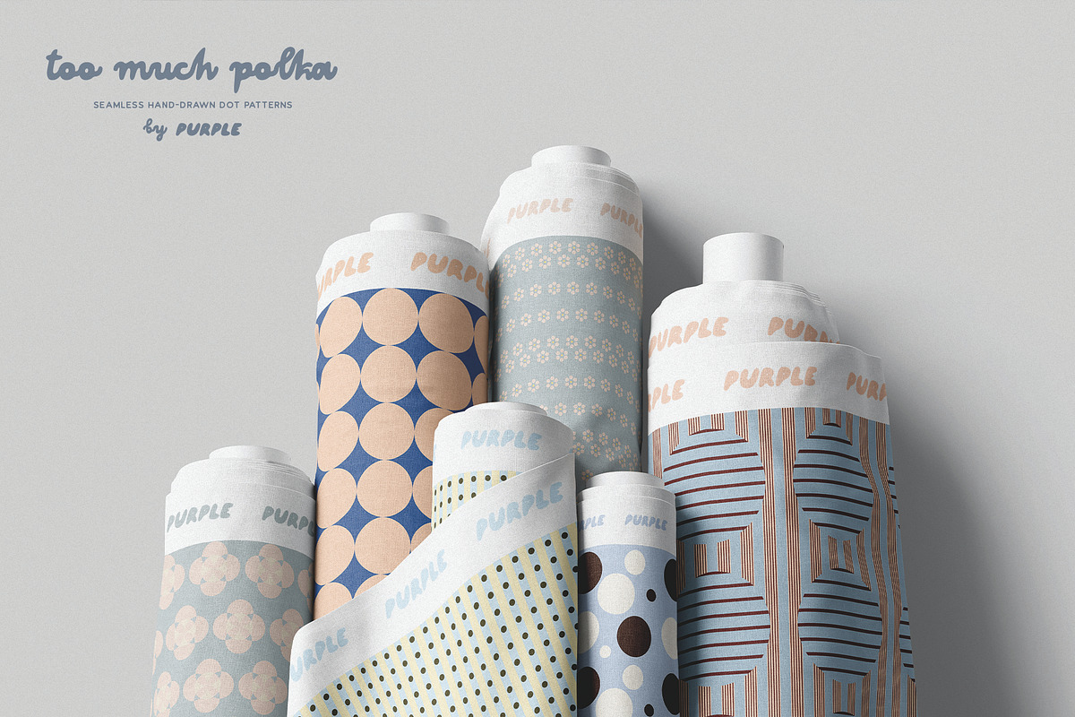 Too Much Polka: Seamless Patterns, a Pattern Graphic by Purple (Photo 3 of 12)