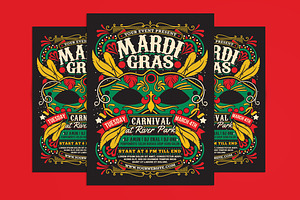Mardi Gras Flyer Template, a Flyer Template by Muhamad Iqbal hidayat