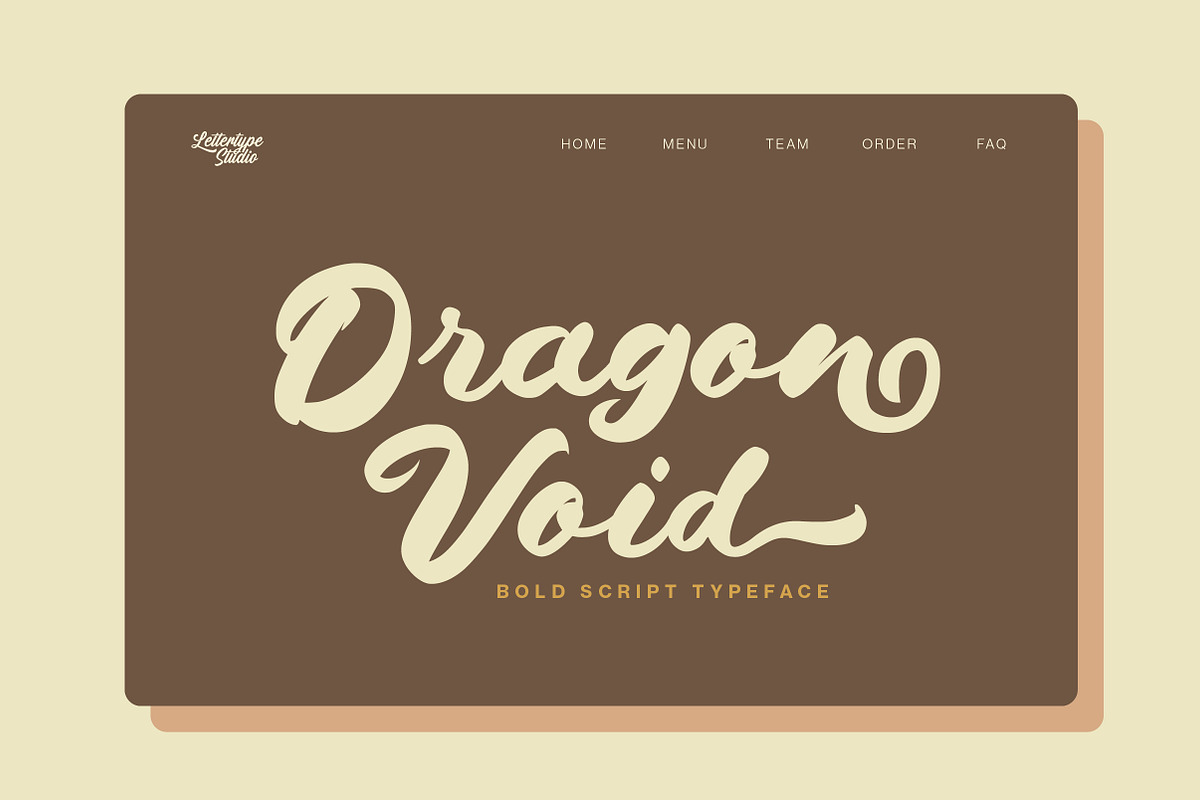 Dragonvoid a Bold & Retro Script, a Script Font by Lettertype Studio (Photo 10 of 17)