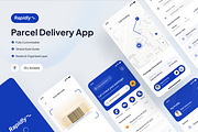 Rapidly- Parcel Delivery App Design, an App Template by helloshadhin (Thumbnail 1 of 2)