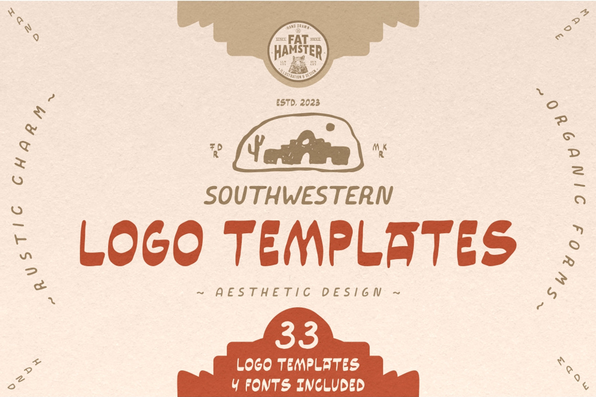 SouthWestern fonts & logo templates, a Branding & Logo Template by Fat Hamster (Photo 1 of 9)
