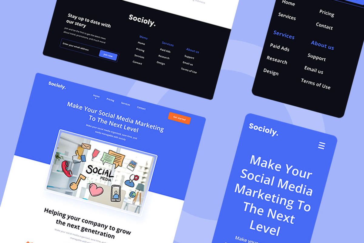 Social Media Marketing Web Design, a Wireframe Template by INSPR STD (Photo 3 of 5)