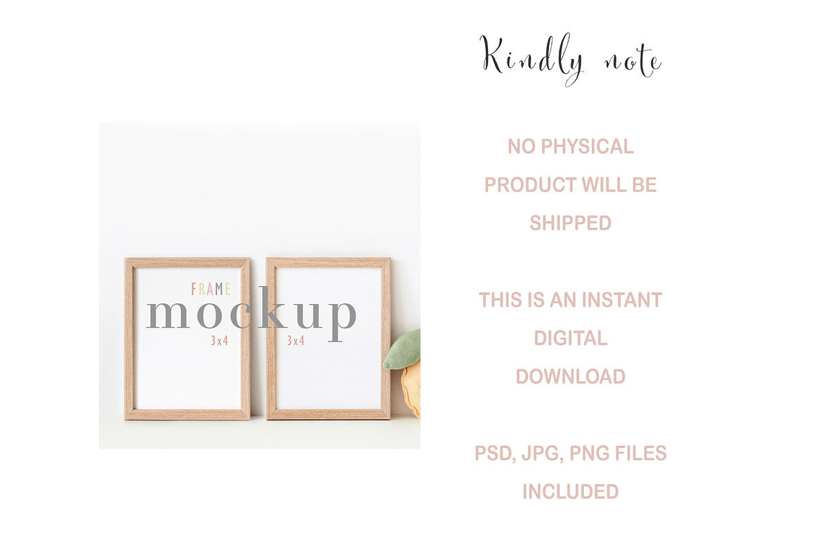 Set of 2 Kids Frame Mockup Digital, a Print Template by BirdieFrames (Photo 3 of 3)