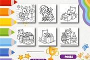 Christmas Little Helpers Coloring, a Seasonal Illustration by Design Zone (Thumbnail 3 of 5)