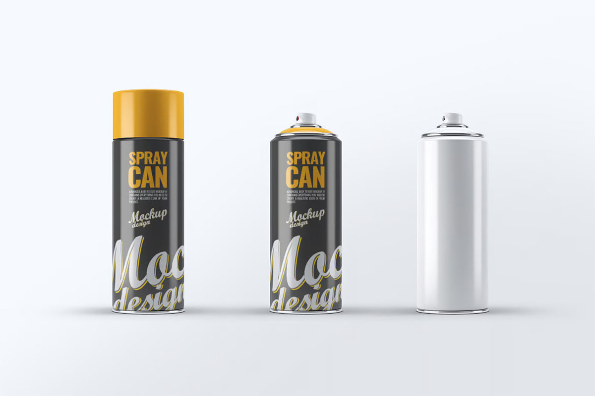 Spray Paint Mock-Up, a Product Mockup by DesignRushMarket (Photo 2 of 6)