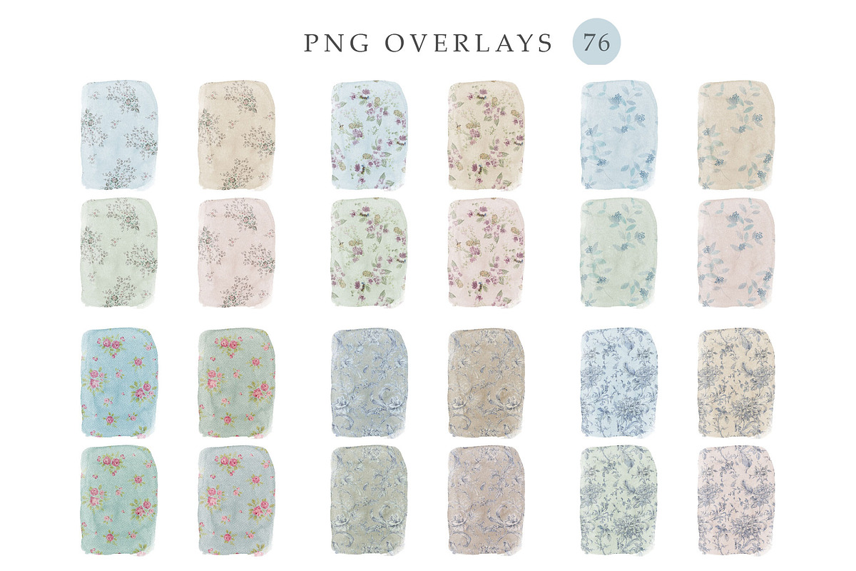 Watercolor Shapes Floral Art, a Texture Graphic by sibel dayı (Photo 10 of 10)