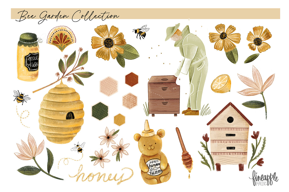 Honey Bee Clipart, an Object Graphic by FINEAPPLE (Photo 2 of 6)