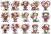 Mother's Day Teddy Bear Clipart, an Illustration by OK Design (Thumbnail 3 of 6)