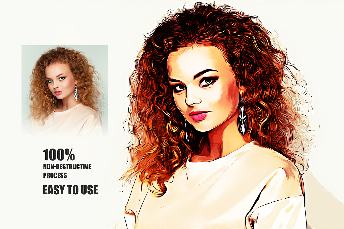 Portrait Glow Oil Painting Action, an Action Add-On by DesignCave (Photo 3 of 5)