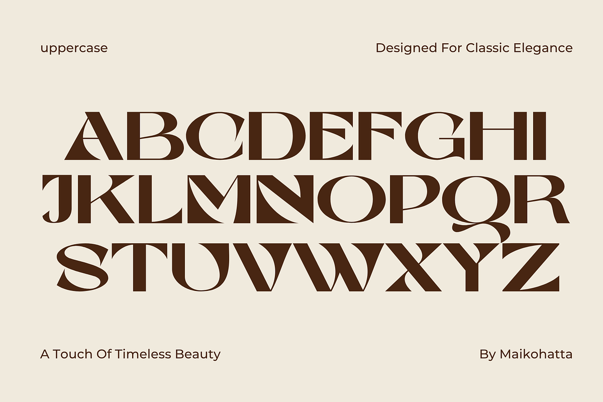 Quiyo - Classic Beauty Font, a Sans Serif Font by MaikoHatta (Photo 2 of 7)