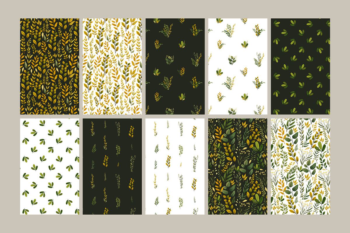 Whispering Leaves Seamles Patterns, a Graphic by Ette Design (Photo 7 of 11)