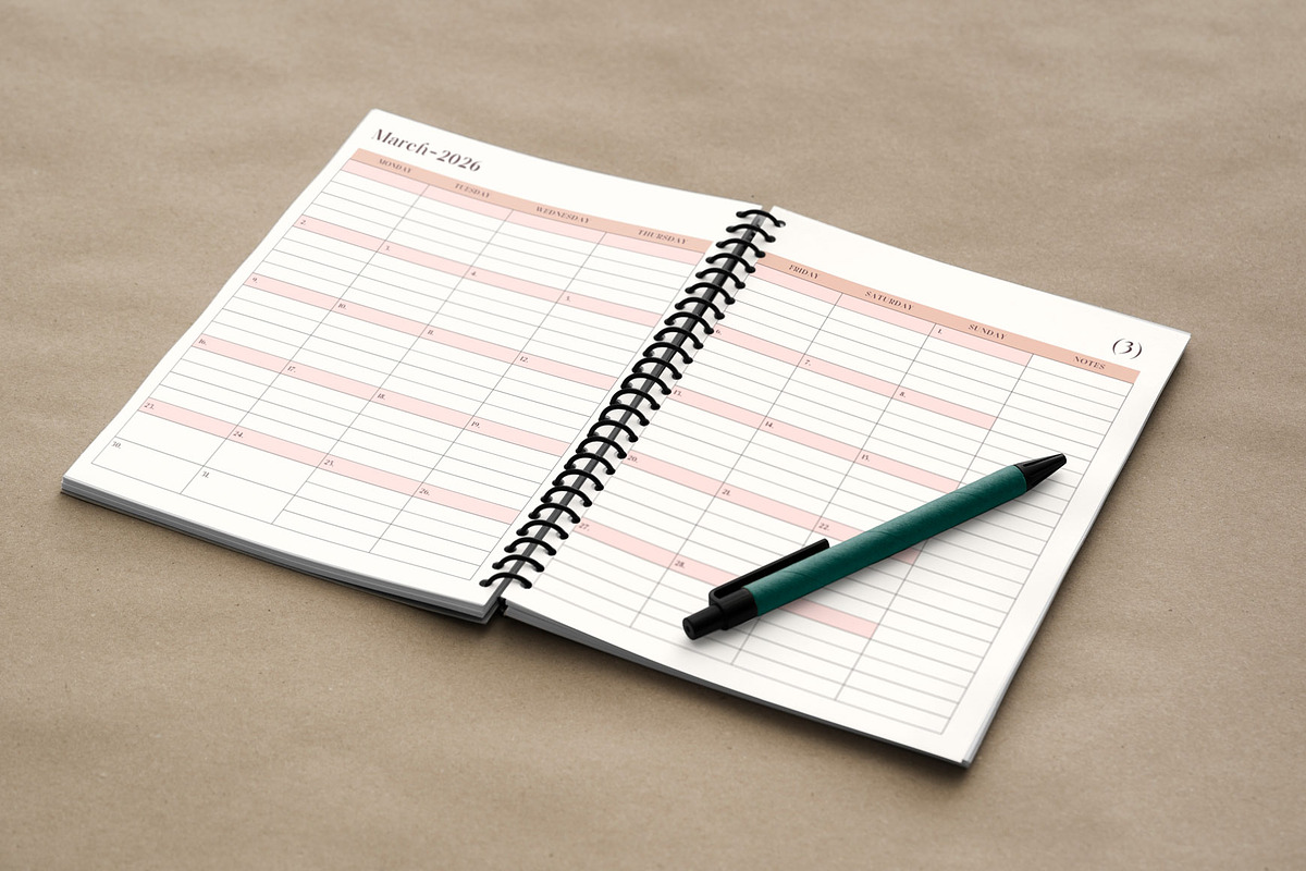 2026 Monthly Organizer Printable, a Stationery Template by Designmela01 (Photo 7 of 8)