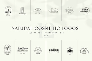 Natural Cosmetic Logos vol.2, a Branding & Logo Template by Jiwstudio